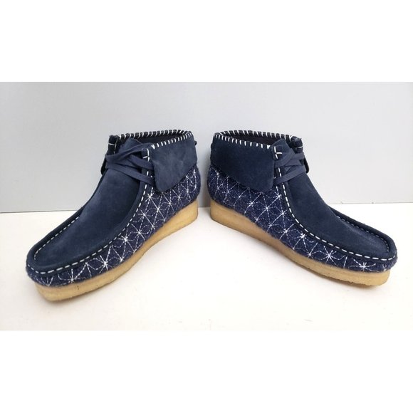 Clarks Originals Wallabee Shashi Boots Navy Size 6 36 - Picture 3 of 5